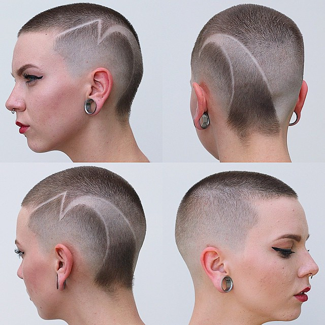 Female hair tattoo design | Undercut Bob Hairstyles | Bob Hairstyles, Hair  tattoo, head hair