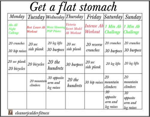 Flat stomach ab workout