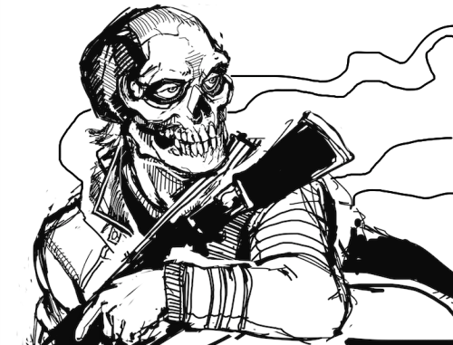 All i felt like drawing today was skeletons in black and white i guess. Maybe I’ll colour thes