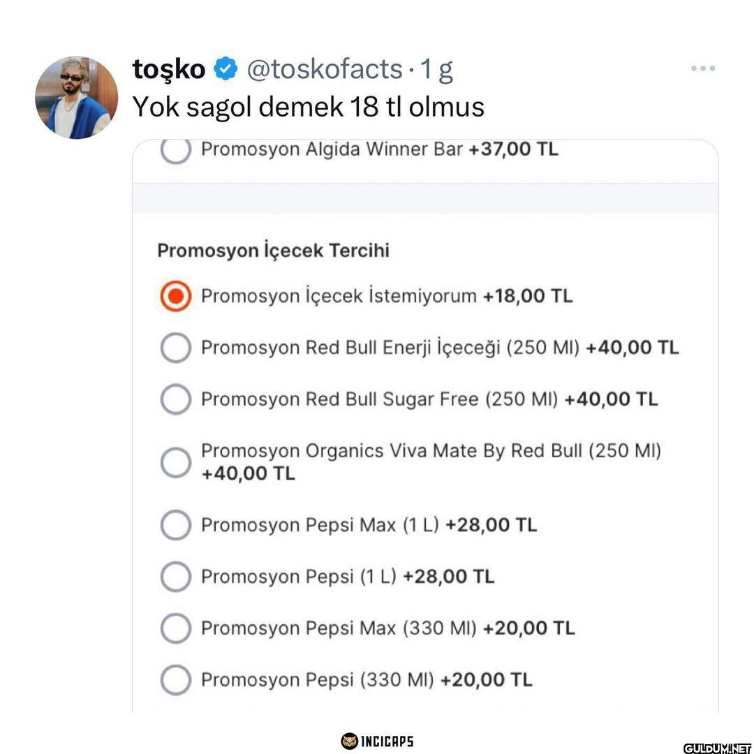 toşko @toskofacts. 1 g Yok...