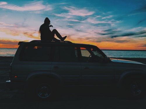 Home For A Bit So Of Course I Had To Watch The Sunset From My Best Friends Car On The Beach