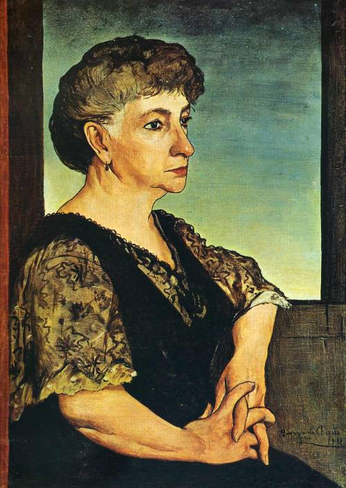 Portrait of artist&rsquo;s mother, 1911, Giorgio de ChiricoMedium: oil,canvas