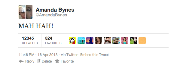 po-op:  this tweet alone has restored my faith in Amanda Bynes. 