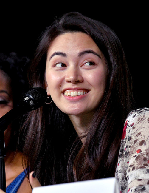 marvelsdefenders:Jessica Henwick onstage at Netflix: Marvel’s “Iron Fist” dur