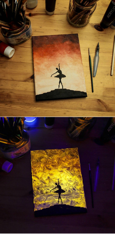 culturenlifestyle:Brilliant Landscape Illustrations Are Composed with Glow-In-The-Dark-Paint by  Cri