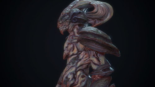 quarkmaster:HunterFinally finished this thing…wanted to make a Hunter-like alien creature. Wanted to