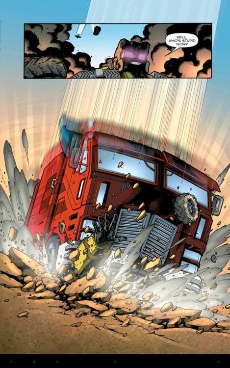 monstructor:Remember that time that Optimus Prime was air dropped onto Swindle? Peppridge Farm remem