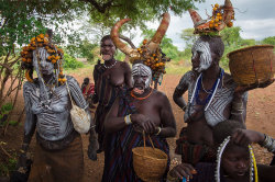 Konstantinohatzisarros:mursi Tribe At Bele Village, Mago Park, Omo Valley, Ethiopia.