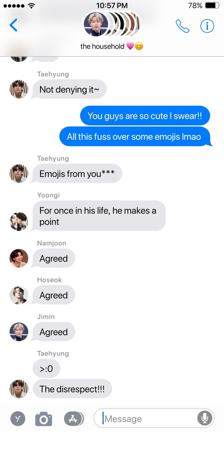 Some B(TS)rothers Conflict Texts I Thought Of! Just Something Light And Cute. The Boys Are Whipped And