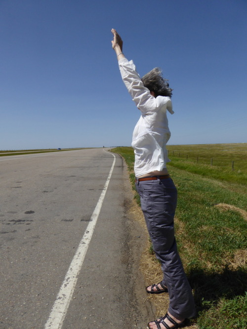 Trans Canada # 1 road stop winds. Photo by R. Michael Fisher