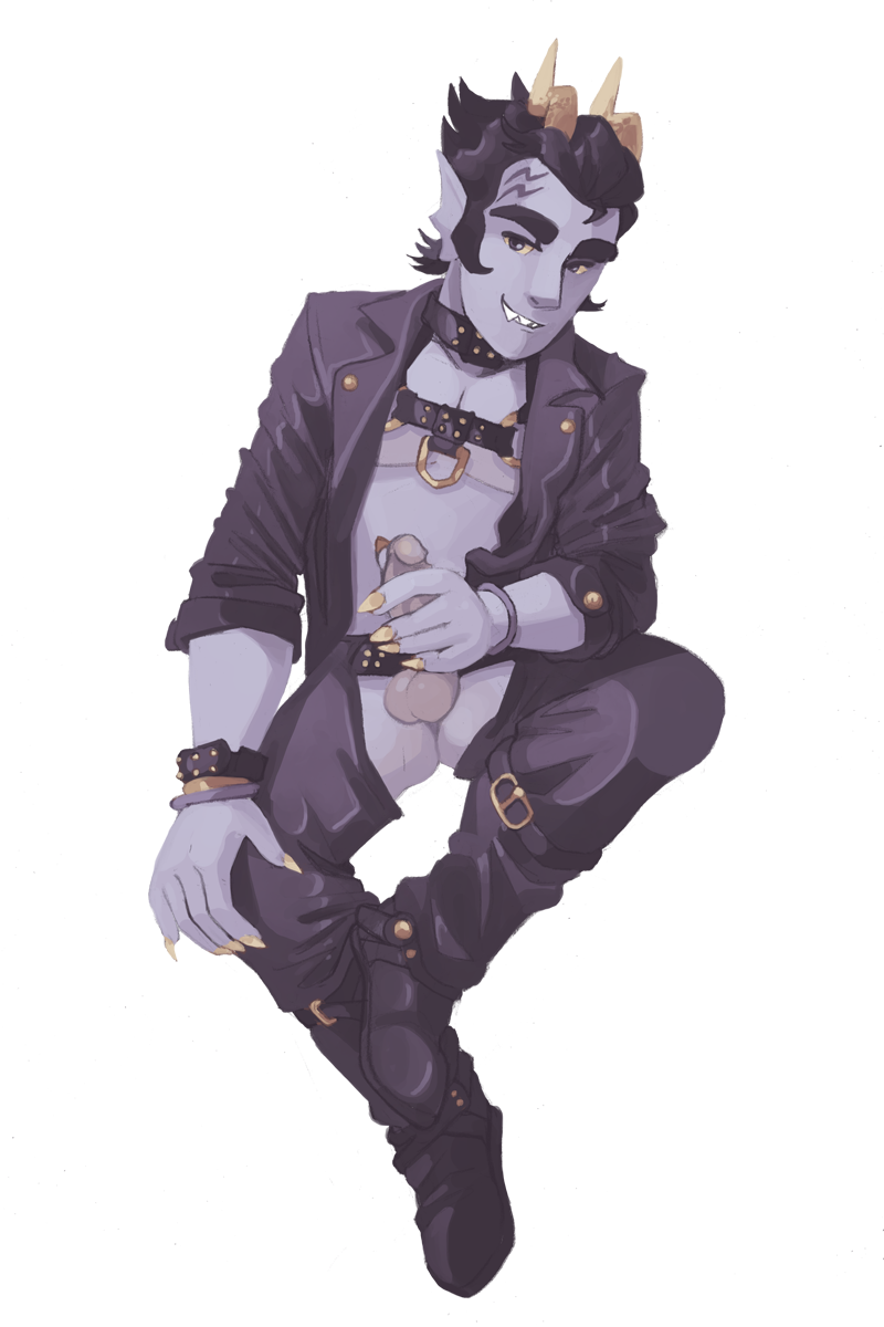 naughtypelli:   Cronus + cum and tatt variants, as a super awesome fucking commission