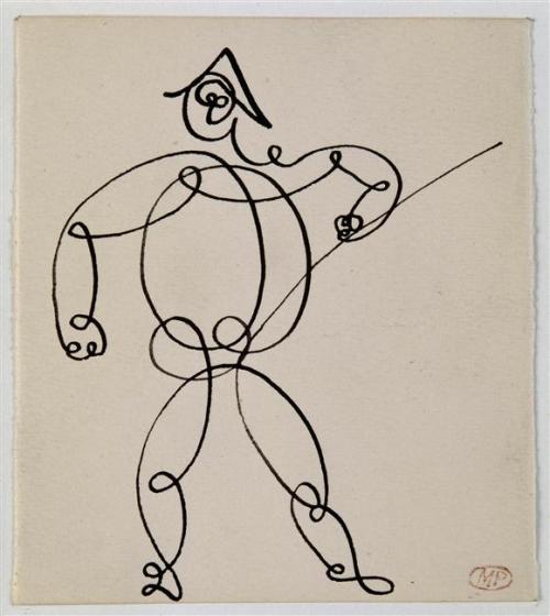 Art done with a single line&hellip;Harlequins by Pablo PicassoParis, musée Picasso