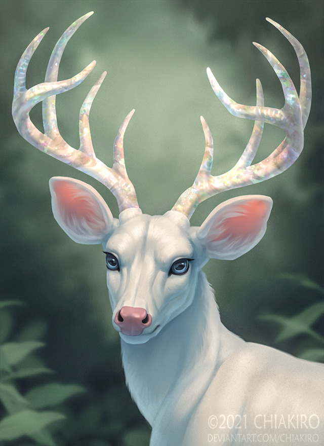 Opal buck!Instagram #fantasy art#digital art#visdev#deer#cervids#animal art#digital artist#visual development#animal painting#digital illustration