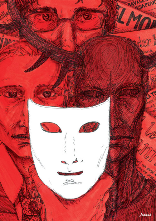 jainas-art: Behind the Mask One of my three submissions to the Ravage Anthology by @lovecrimebooks, 