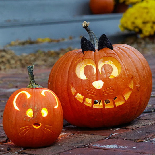 Girl skull pumpkin carving stencils