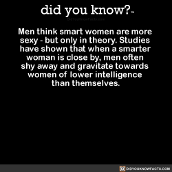 did-you-kno:  Men think smart women are more