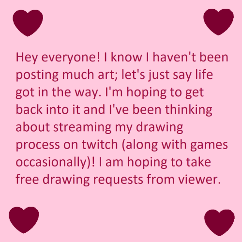  UPDATE!! If you like my art, please consider following me on twitch or join my discord server! Twit