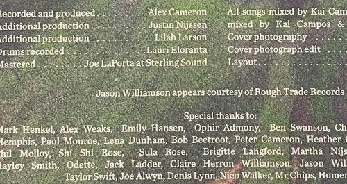 Alex Cameron thanked Taylor Swift and Joe Alwyn in the liner notes of his latest album (March 10th 2