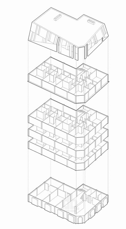 Galway Hotel concept by Taras Kashko aims at splicing modern design into Paris’ historic district.De