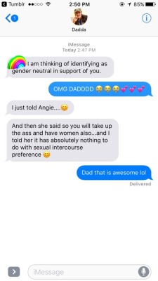 princess&ndash;kittyy:  Soooo this just happened.. I’m so happy rn lol I love my dad. ✨  (Angie is his partner)  YOUR DAD IS MAGIC. YOUR MUM IS MAGIC. YOUR SISTERS ARE MAGIC. WHOLE FAMILY IS DAMN MAGIC I LOVE YOU ALL SO MUCH