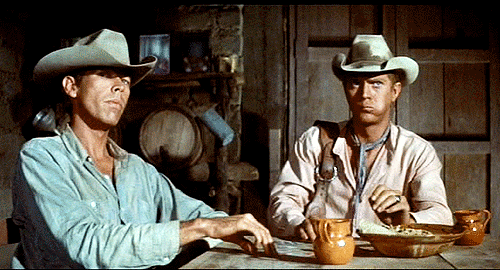 rarelyupforair:Coburn and McQueen ~ The Magnificent Seven