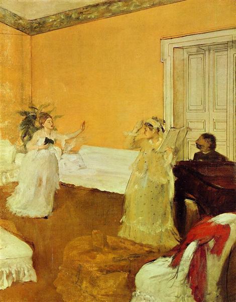 impressionism-art: The Rehearsal 1873 Edgar Degas