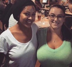 funbaggery:  Megan Good encounters boobs