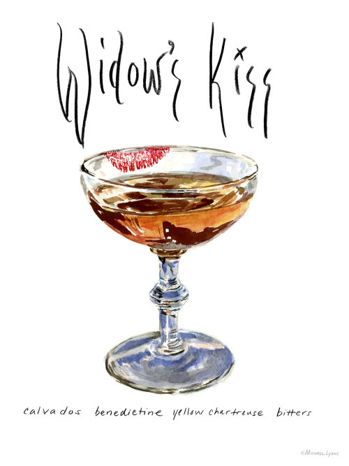 Widow’s Kiss !Over ice in a mixing glass combine and stir the following:1.5 oz Calvados (Apple Brand