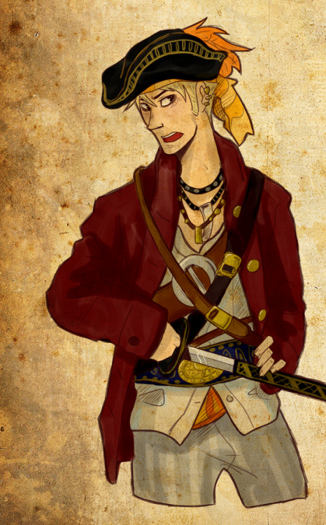 my-friend-the-frog:hello guys have I ever told you how much I love AU’s?have some alpha pirate!stuck
