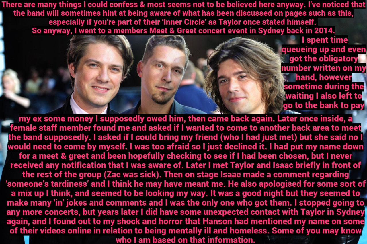 Confessin' 'bout Hanson