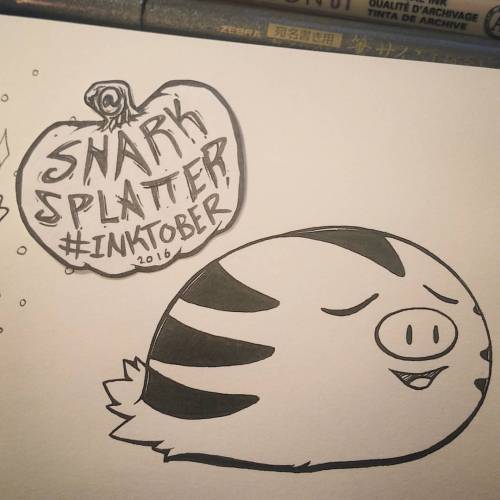 Day 12 of #Inktober. Baby boar blob buddy. &lt;3 #Swinub #Pokemon #Inktober2016 #Ink