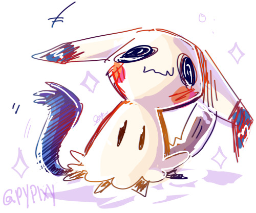 pypixy:smol mimikyu hopes u have a wonderful day today 