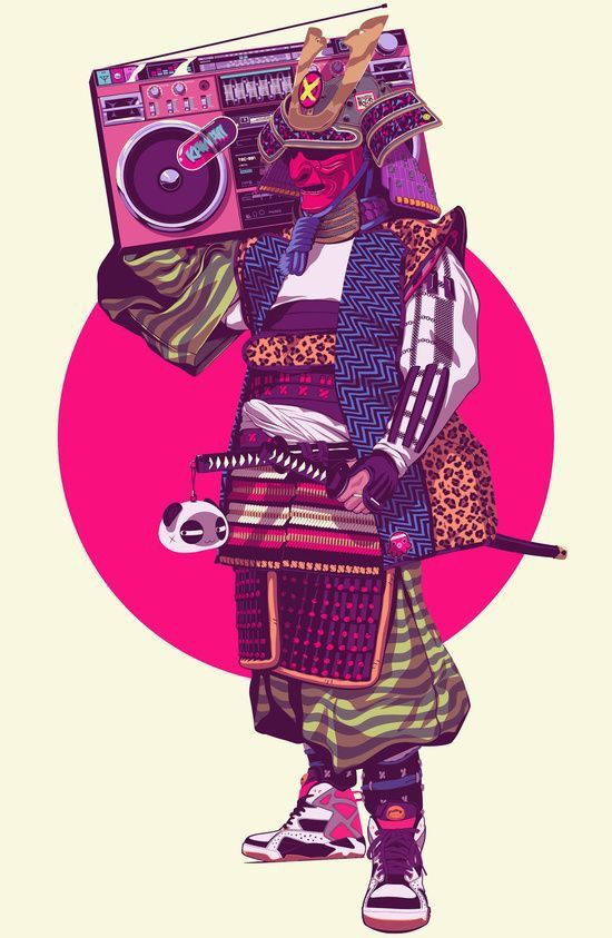 astromech-punk:  Hip Hop Samurai by Moshikun