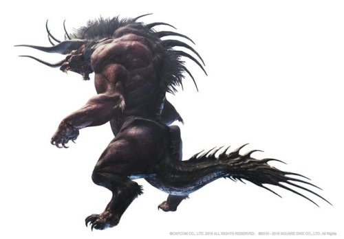 damnwyverngems:Official render of the Behemoth in MHWorld.“Ferocious beasts with regal, fluttering m