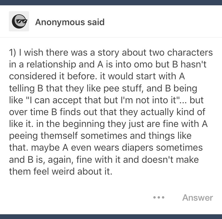 Aww just 2 people experiencing in an omo adventure! I like it!! I’d read it!! 