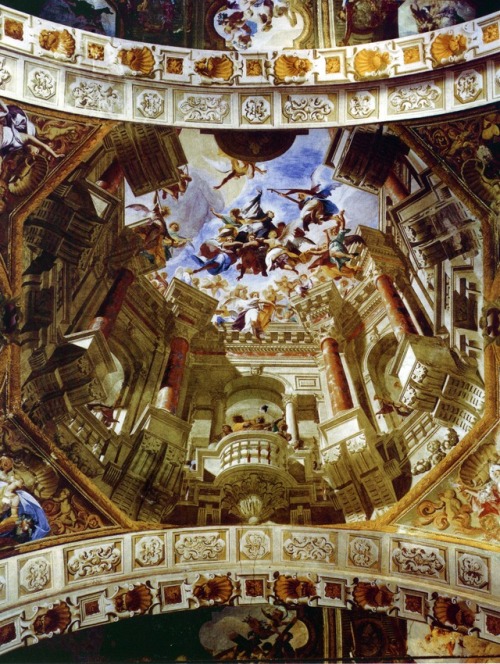 fabforgottennobility:Mondovì (Cuneo), San Francesco Saverio, volta della navata centrale, A. Pozzo, 