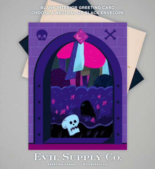 evilsupplyco: Dark Gardens greeting card ($2.50) Thank a ghost for the scare, share a memory with an