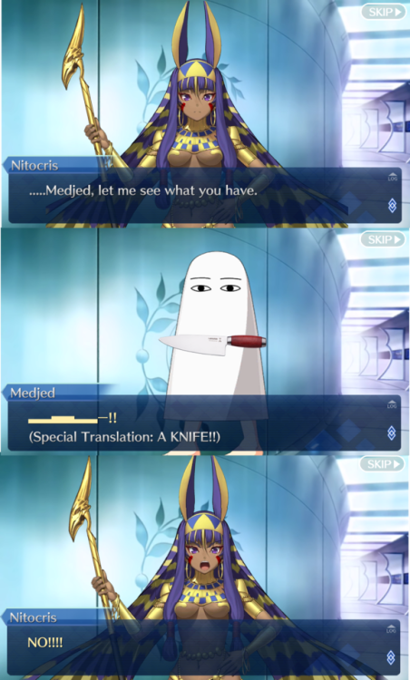 gandr-redux: Medjeds are just hyperactive toddlers and Nitocris is their exhausted mom.I don’t
