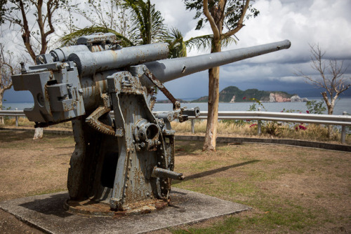 Corregidor Island, a small island at the entrance to Manila Bay. It is an important strategic point 