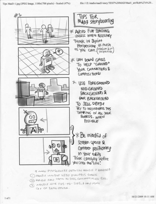 aapstra: DreamWorks Storyboarding Tips by Rob Koo.  Via Ben Caldwell. 