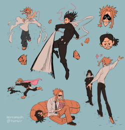 herosmash:Had to draw my faves…Aizawa &amp; Toshinori!