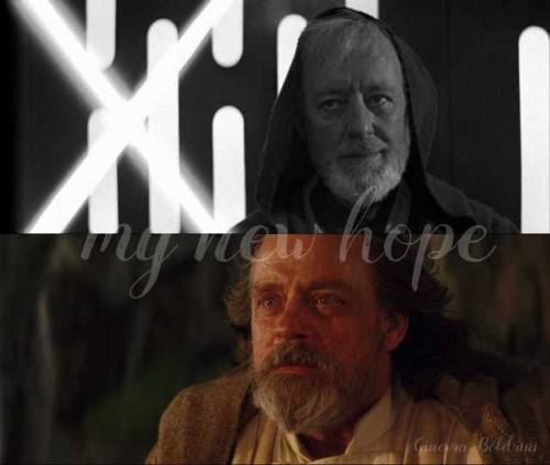 Luke was Obi Wan’s new hope and Rey was Luke’s new hope &lt;3.
