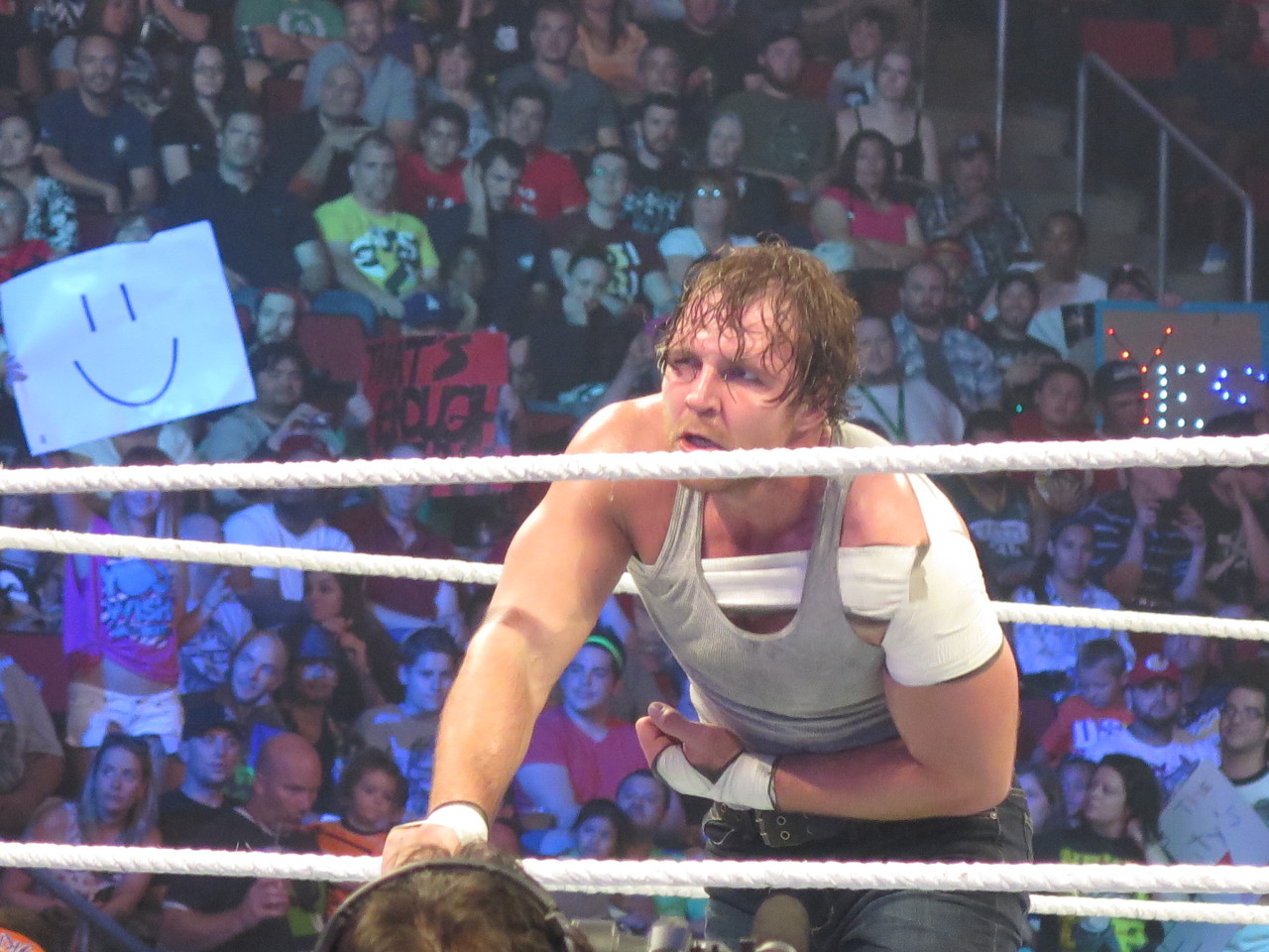  Dean Ambrose v Cesaro—12 August SmackDown taping—Part 2 