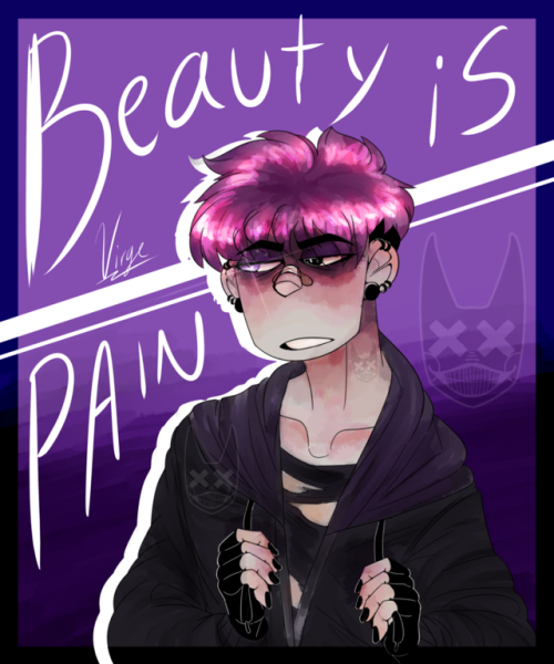 falsecrows:some art based off of the makeup stuff with ben j pierce!! i was binge-(re??)watching som