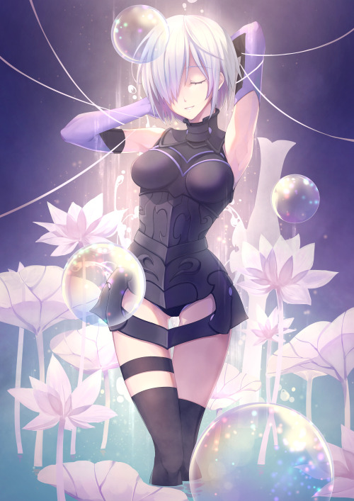 narumeias: Lotus | 猫ビール ※ Permission to upload this work was granted by the artist.