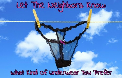 pantylover925:  Ever wonder who might be looking at your clothes line…?