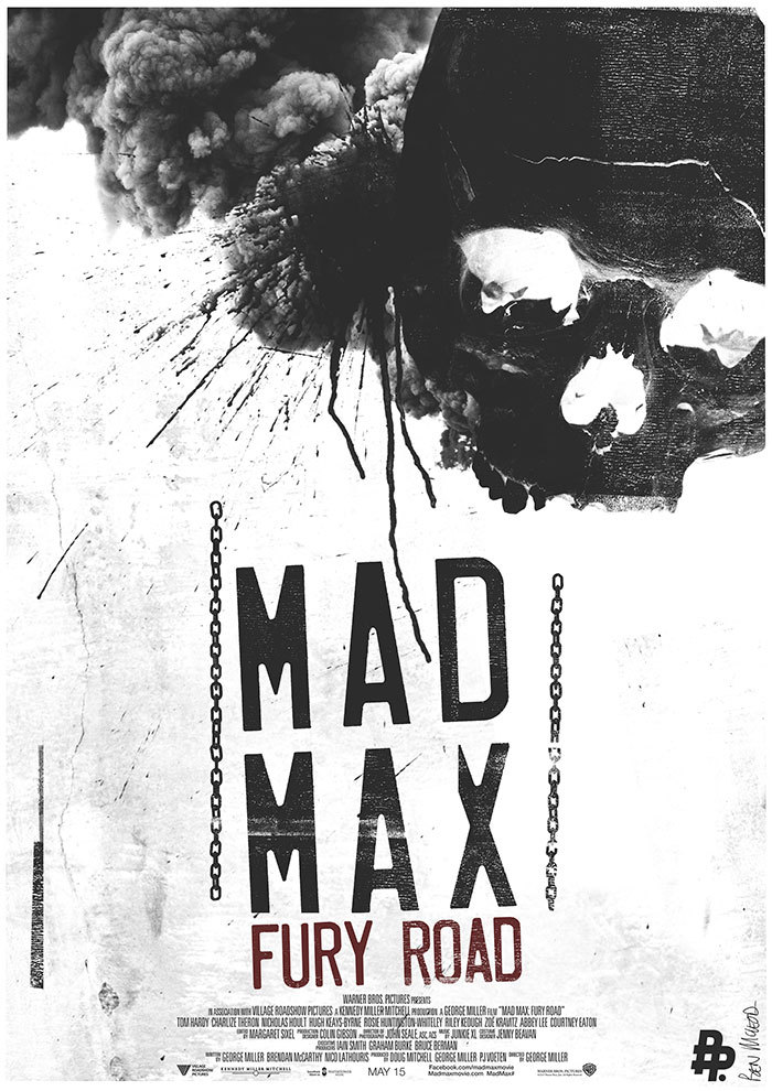 Alternative movie posters of Mad Max: Fury Road.1 2 3 4 5 6 7 8 9