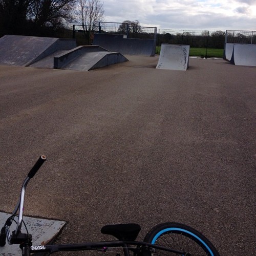 freeflowingbmx: Muggy … #bmx #skatepark #first #stop #waiting #for #it #to be #sunny #and #warm #ben