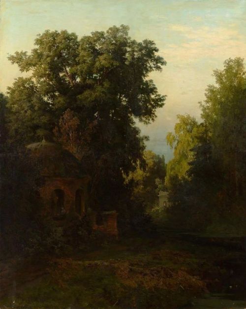 Gavril Pavlovich‏ Kondratenko  (1854 - 1924)Park with a pavilion, Circa 1880