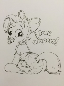 paddycakepaddycake:  I did a dwawing last night! It’s my pony OC, Paddycakes, just bein cute! ^__^